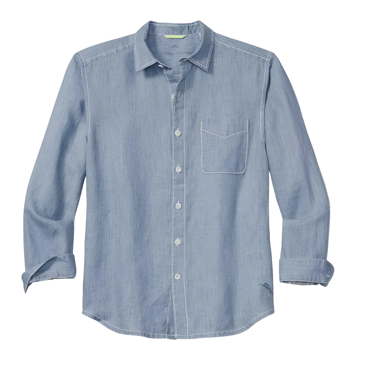 Tommy Bahama Sea Glass Breezer Linen Grey Men's Shirt Size M