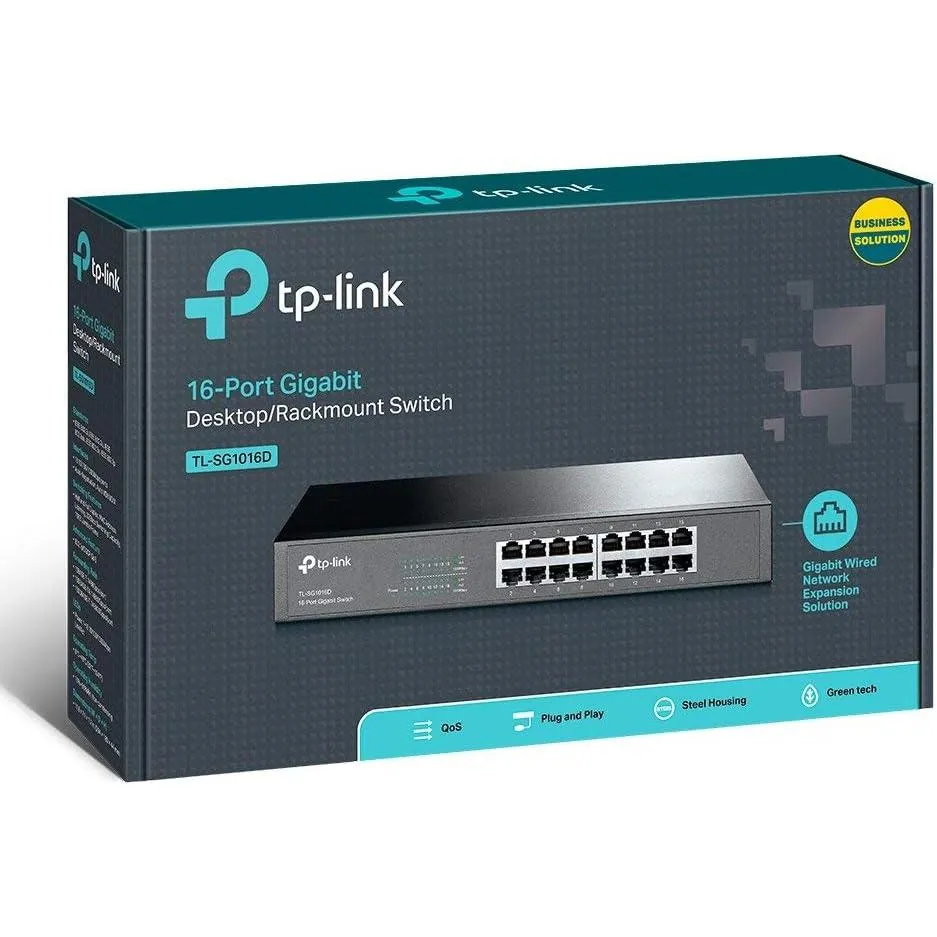 Tp-link 16 Port Gigabit Switch Metal Tl-sg1016d