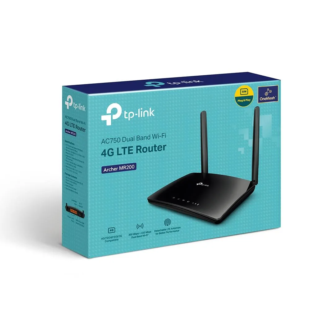 Tp-link Archer Ac750 Wireless Dual Band 4g Lte Router Mr200