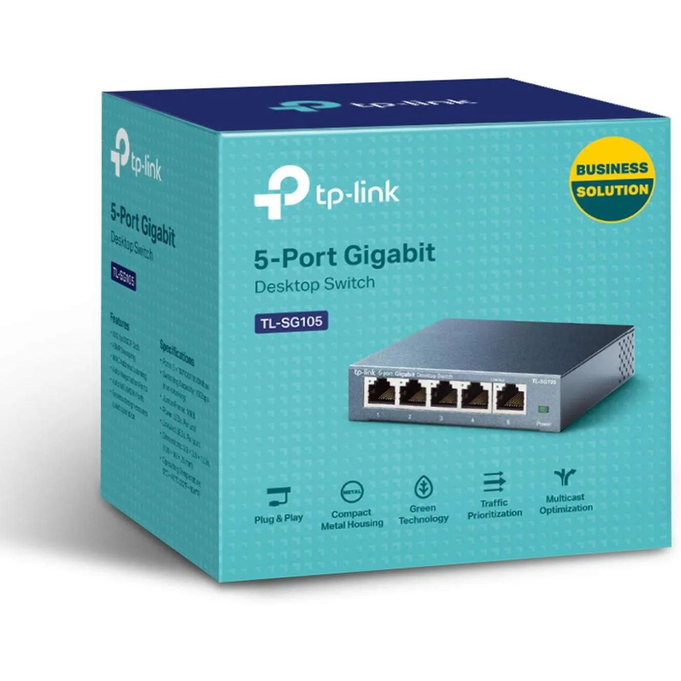 Tp-link Tl-sg105 5 Port Gigabit Steel Desktop Switch