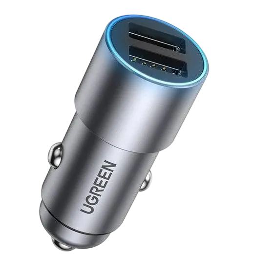Ugreen Dual Usb-a 24w Aluminum Case Car Charger Cd130-50592b