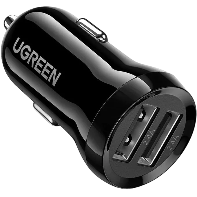 Ugreen Dual Usb-a 24w Car Charger Black Ed018-50875b