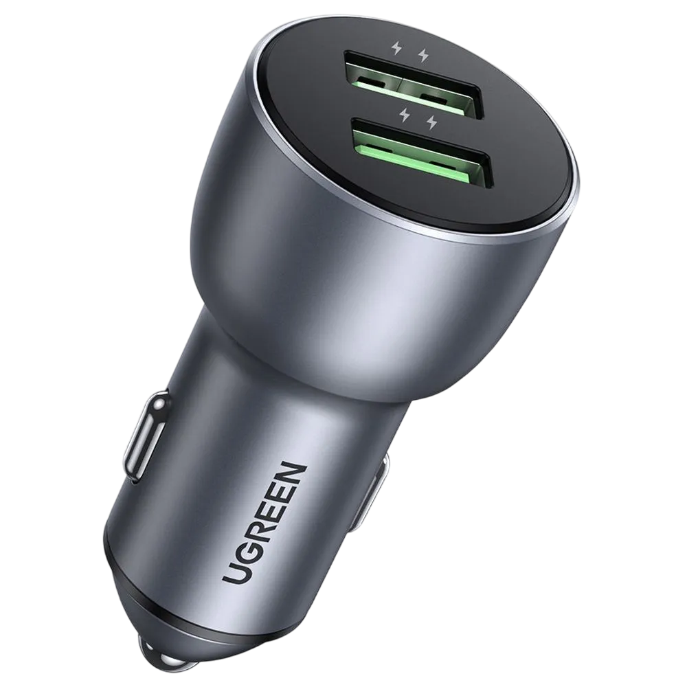 Ugreen Fast Car Charger Qc 3.0 Dual Usb-a 36w Dark Blue Cd213-10144