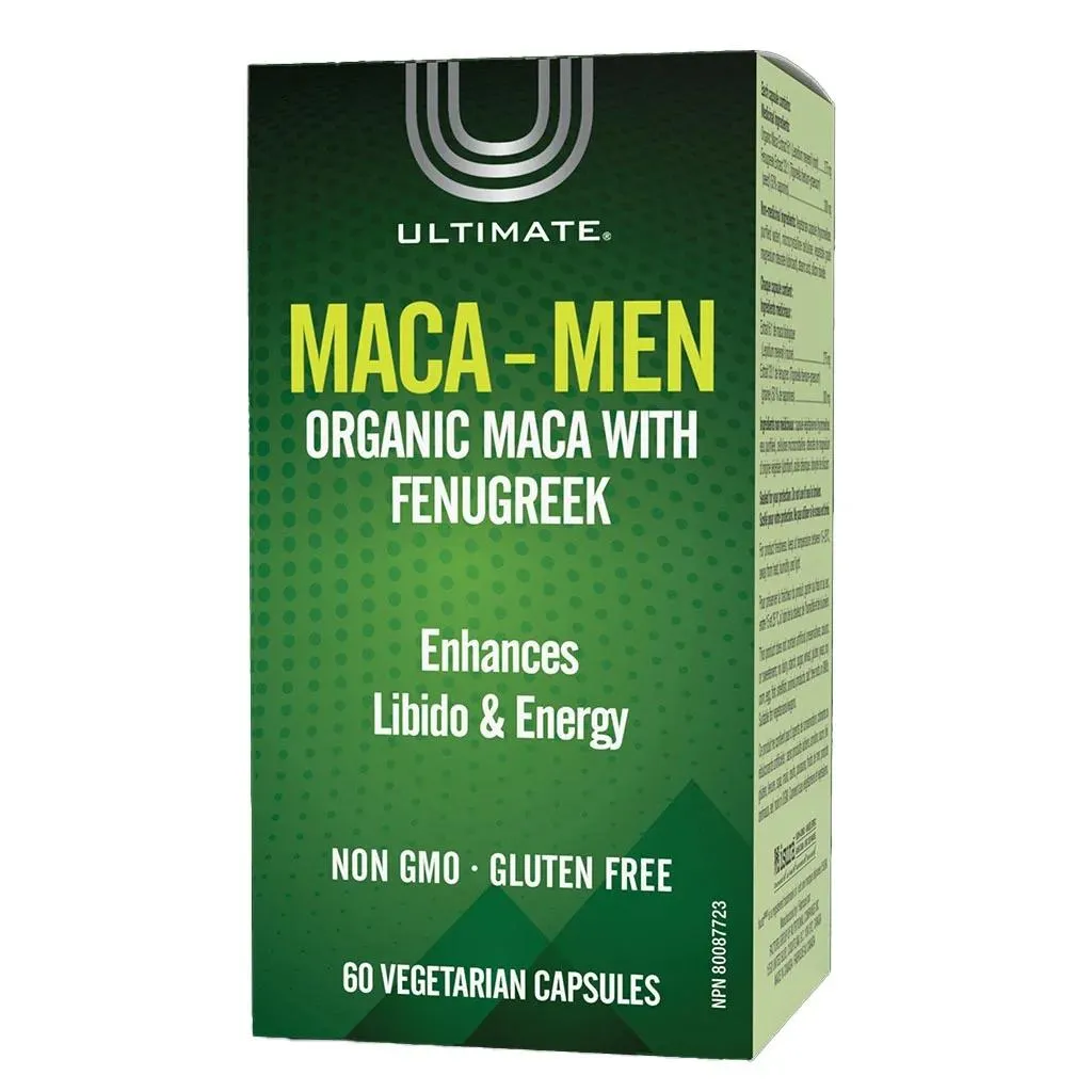 Ultimate Maca Men With Organic Maca & Fenugreek Supplement Capsules, Pack Of 60's