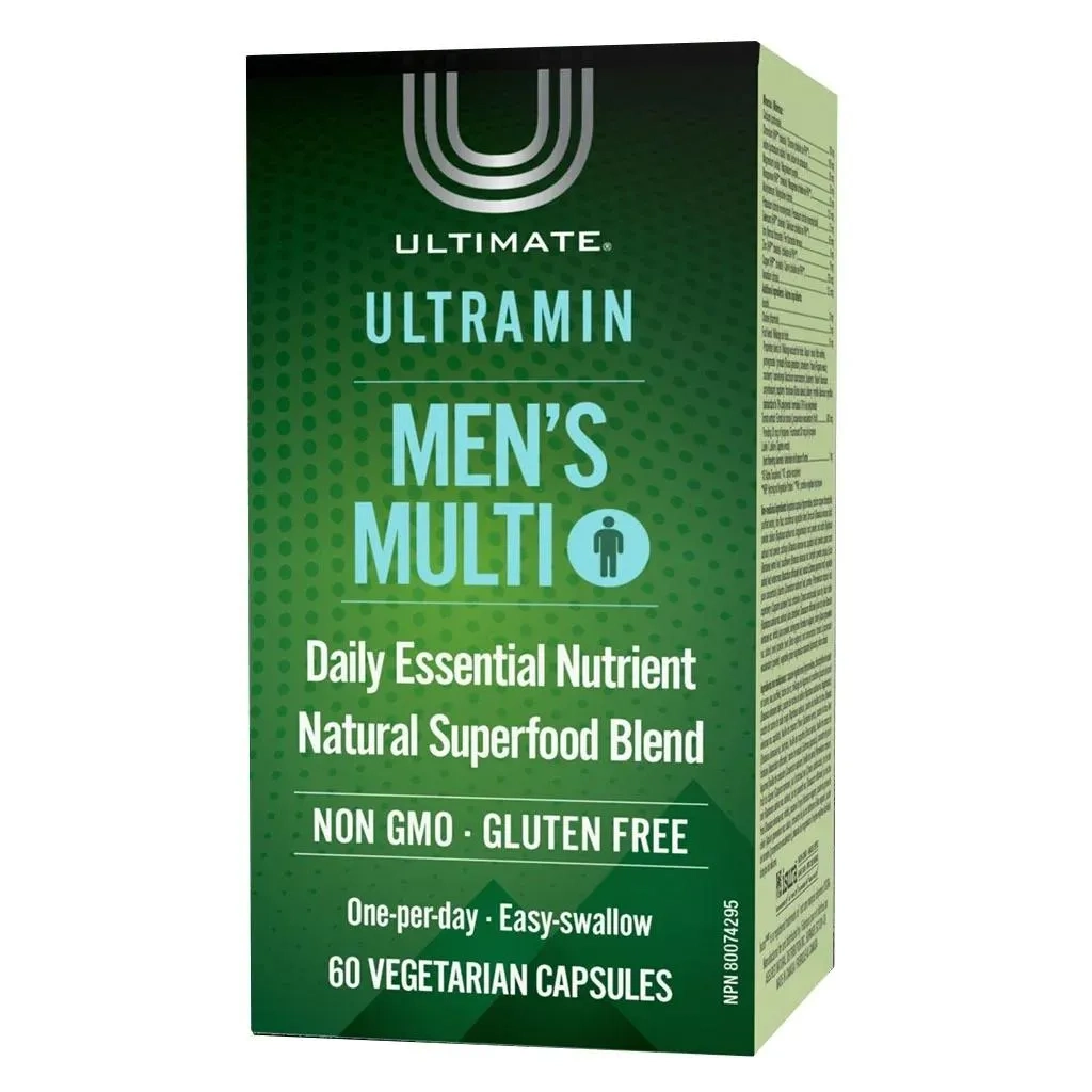 Ultimate Ultramin Men's Multivitamin & Superfood Supplement Capsules, Pack Of 60's