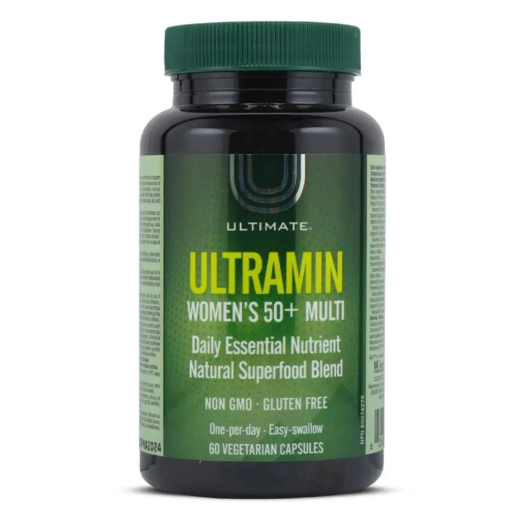 Ultimate Ultramin Women's 50+ Multivitamin Supplement Capsules, Pack Of 60’s