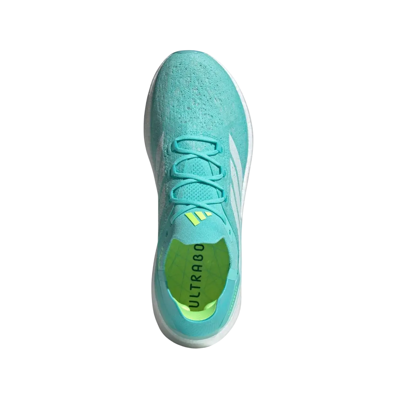Adidas Ultraboost 5 Strung Shoes Flash Aqua / Cloud White / Lucid Lemon Size 40