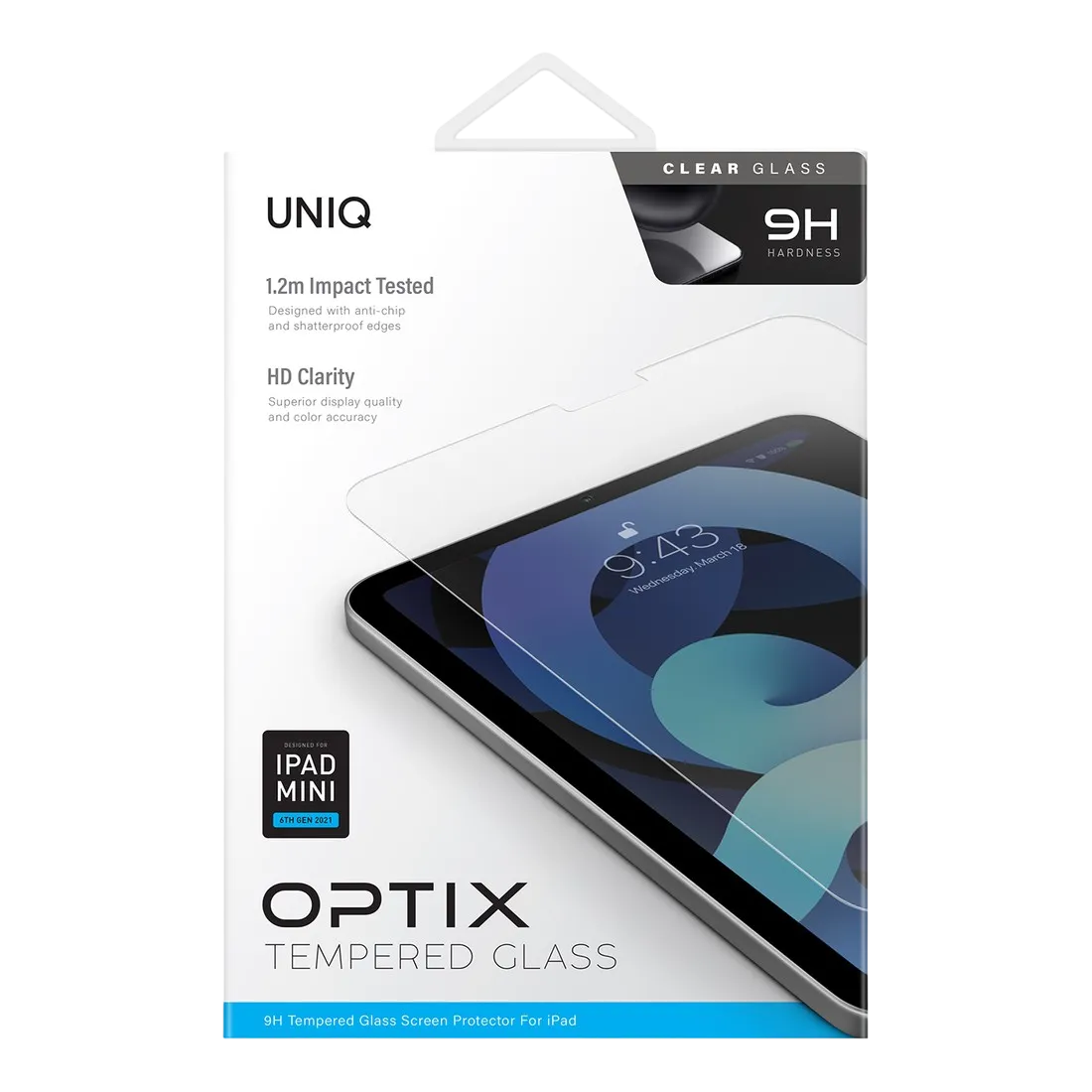 Uniq Optix Clear Glass Screen Protector For Ipad Mini 6th Gen Pdm6-clear