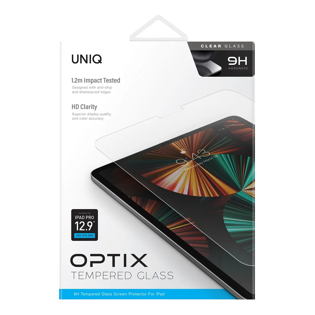 Uniq Optix Clear Glass Screen Protector For Ipad Pro 12.9 3-5th Gen Npdp12-clear