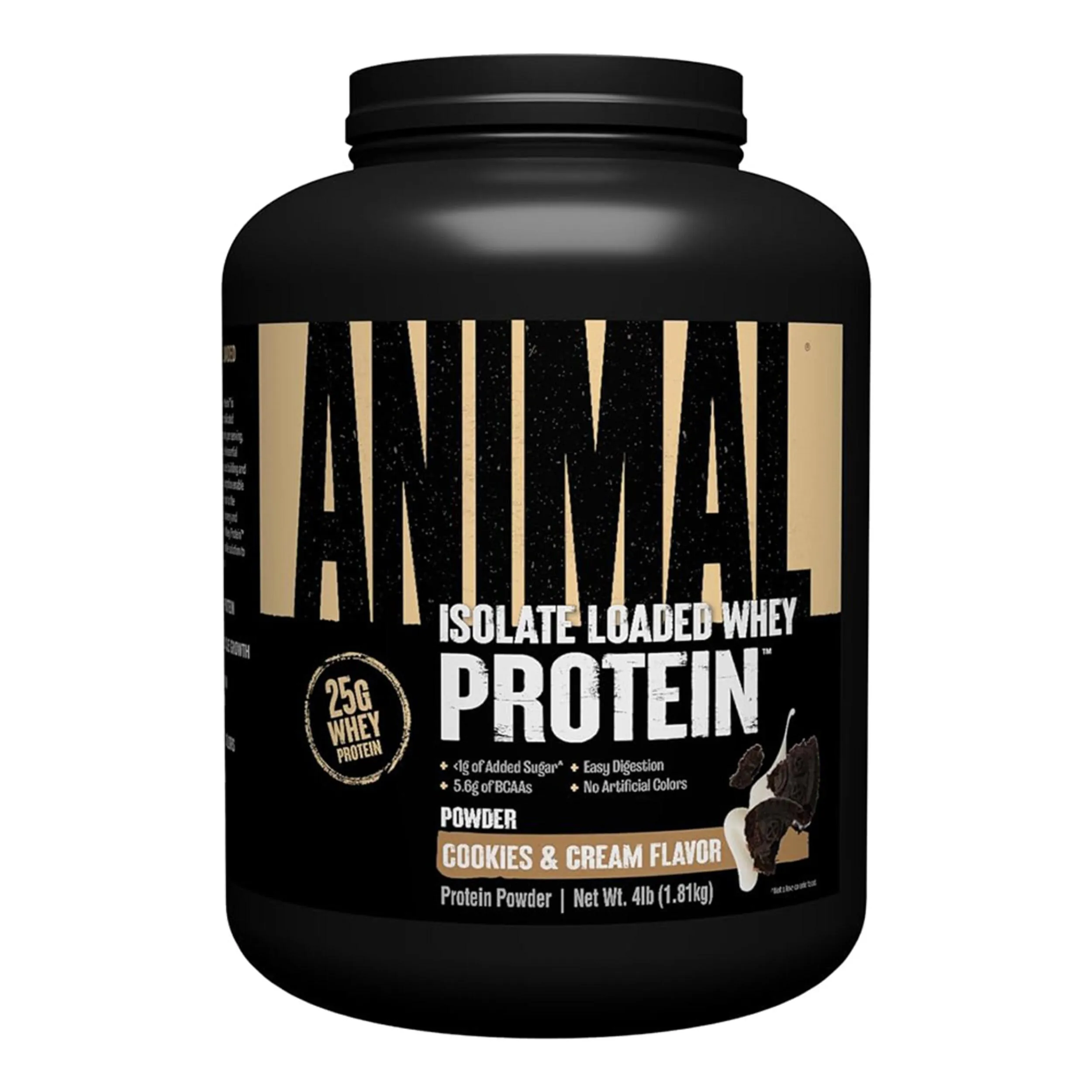Universal Nutrition Animal Whey Isolate Loaded Cookies And Cream 4 Lb