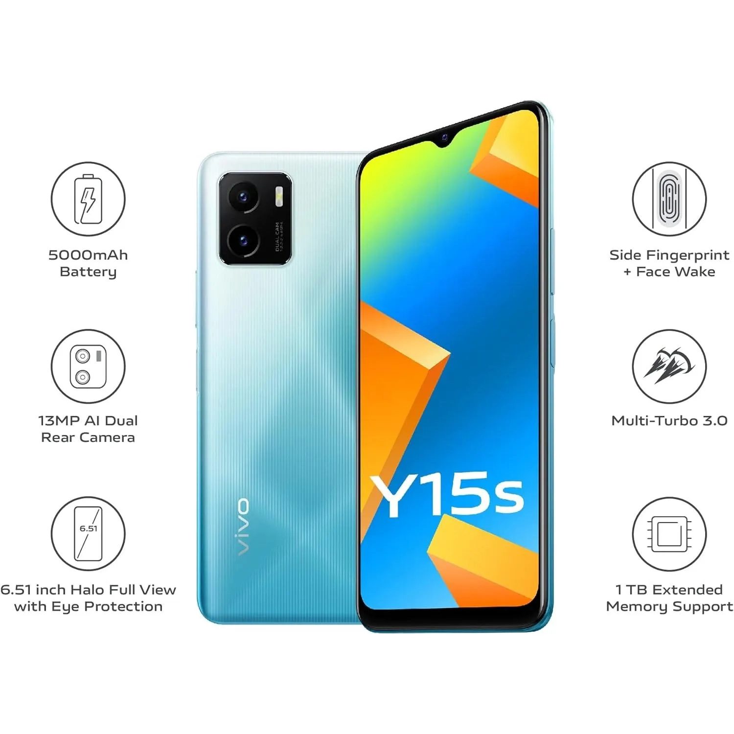 Vivo Y15S Dual Sim 3Gb Ram 32Gb Wave Green