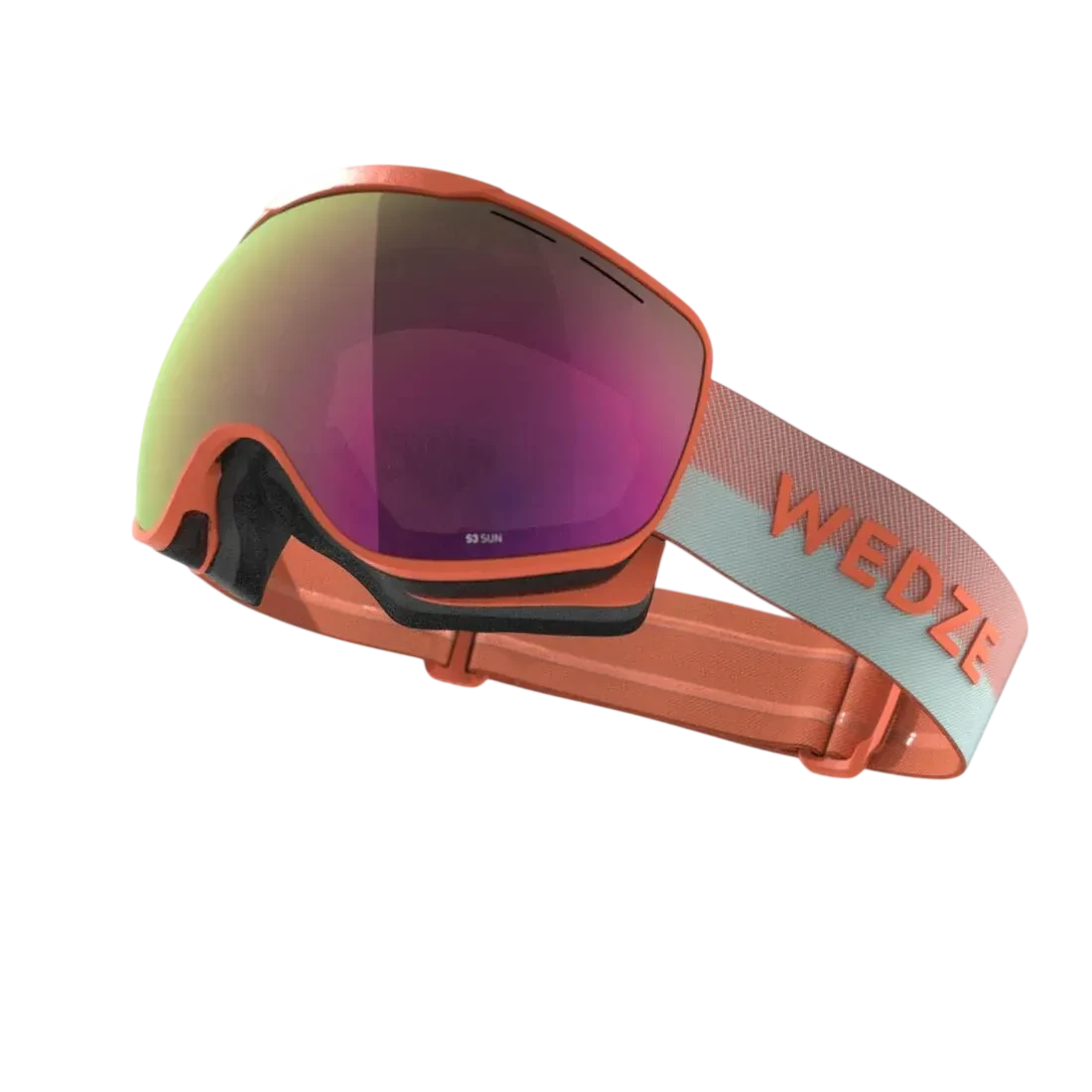 Wedze Kids’ And Adult’s Good Weather Skiing And Snowboarding Goggles G 900 S3 Pink Size S