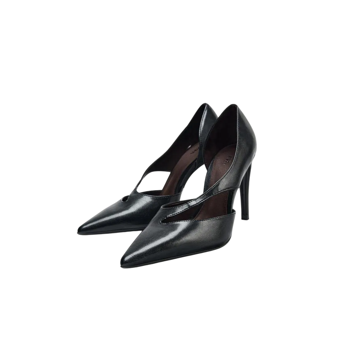 Zara Asymmetric High-heel Shoes Black 1240-610-800 Size 38