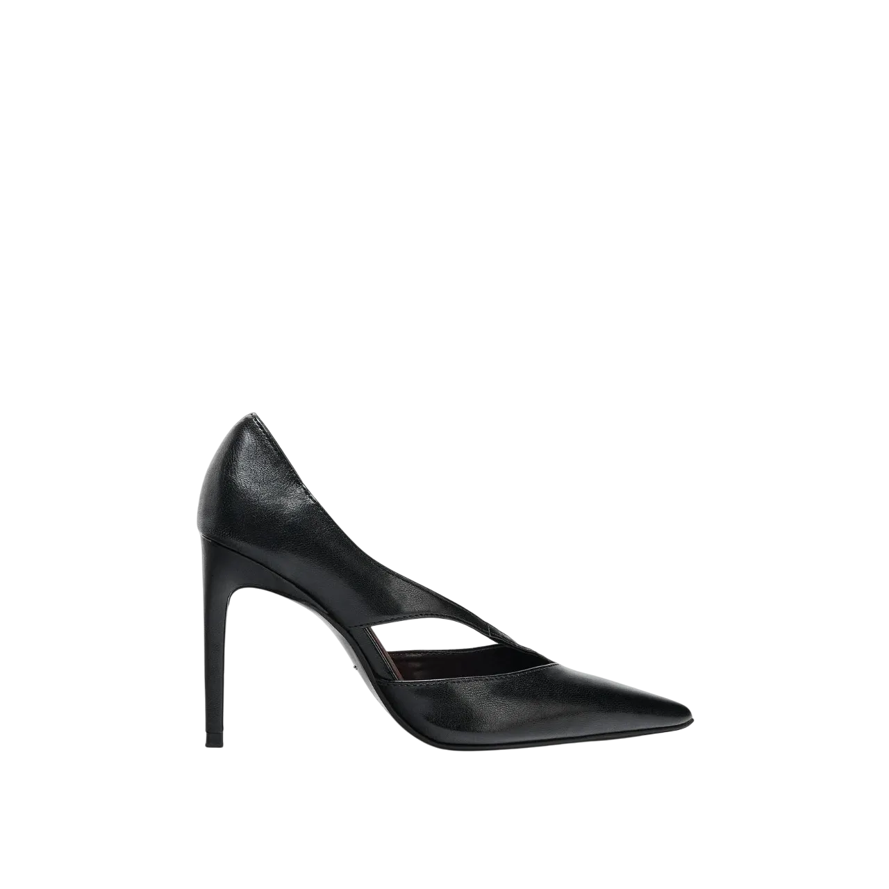 Zara Asymmetric High-heel Shoes Black 1240-610-800 Size 38