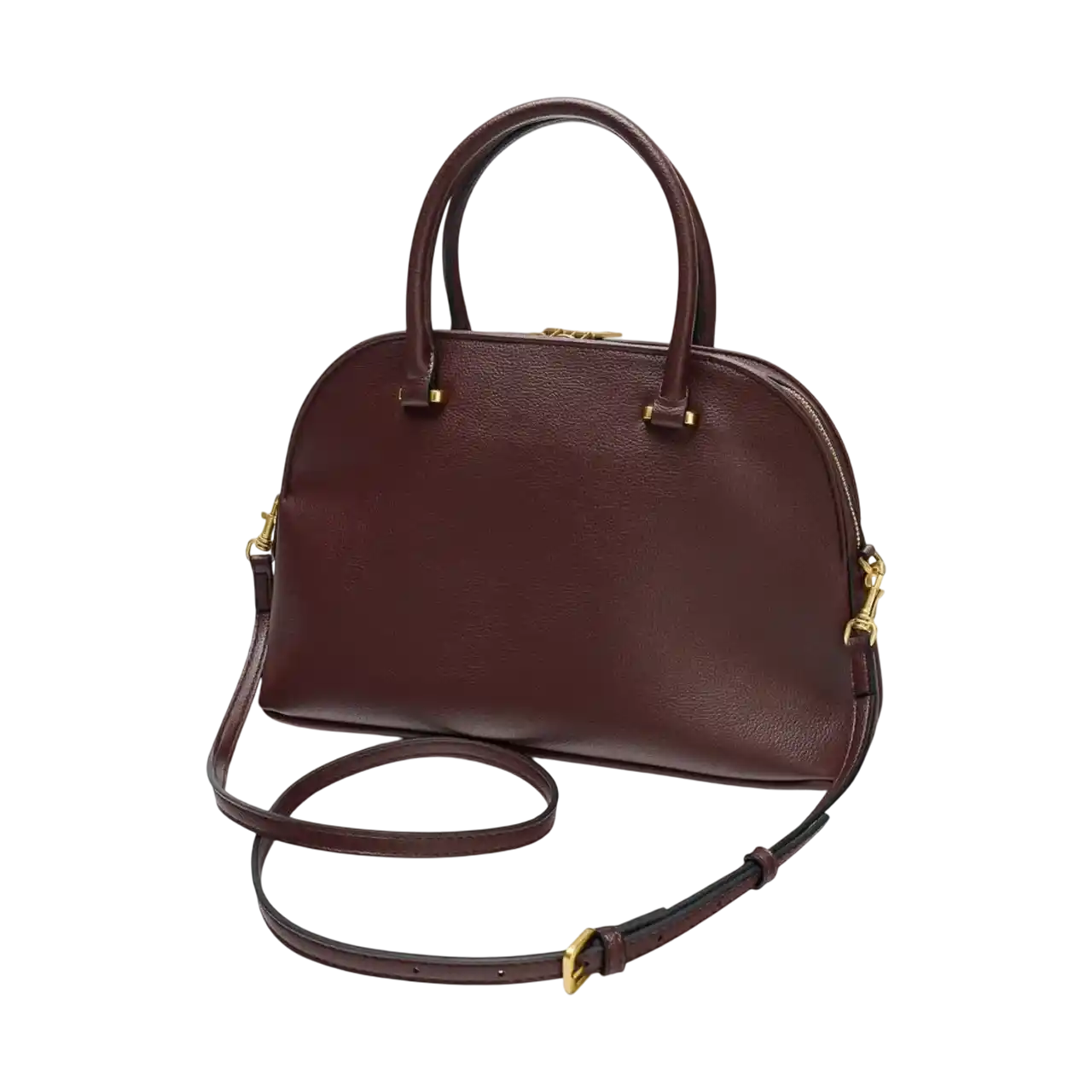 Zara City Bag With Double Handle Burgundy Red 6464-610-624