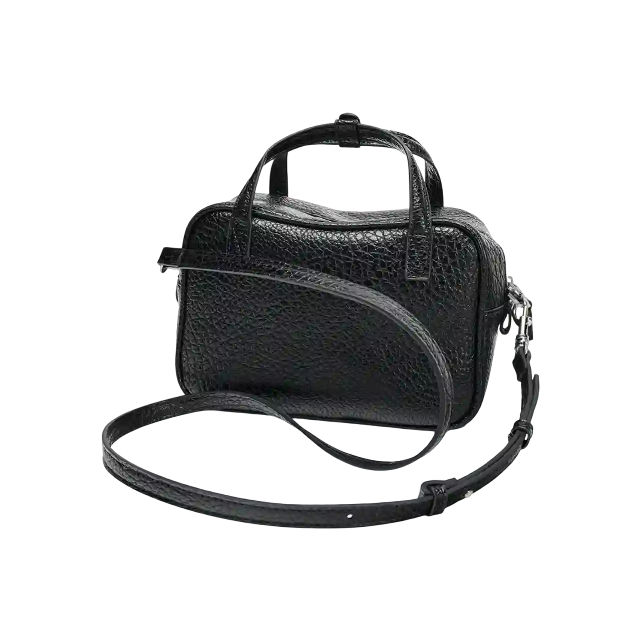 Zara Crackled Charm Bag Black 6465-610-800