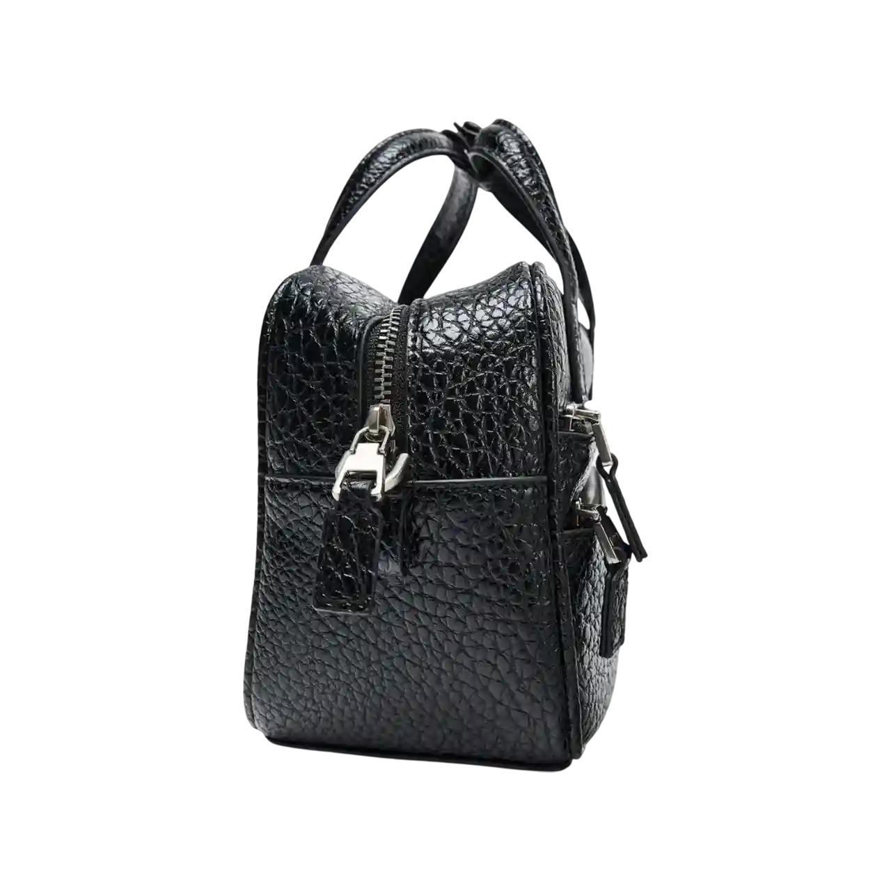 Zara Crackled Charm Bag Black 6465-610-800
