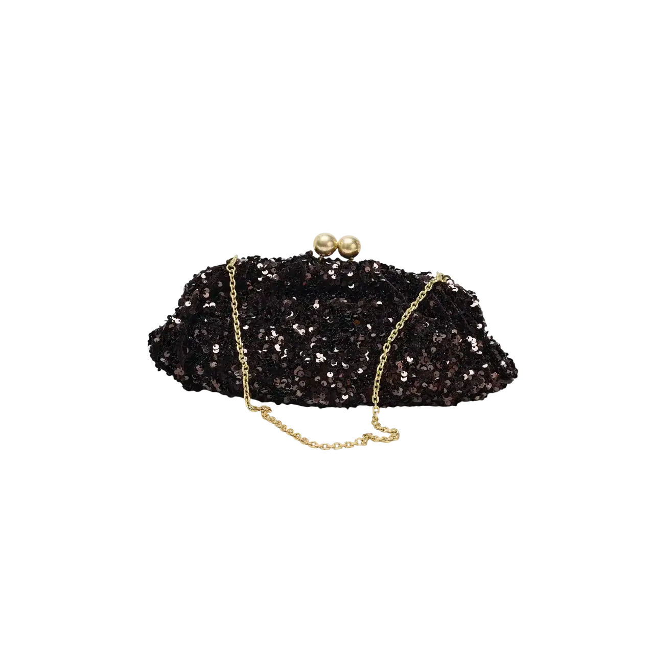 Zara Sequin Clutch Bag Brown 6460-610-700